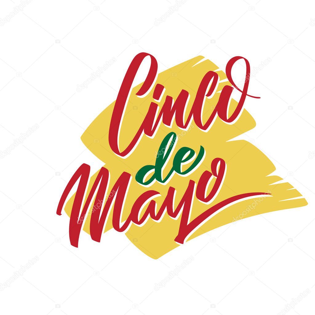 Cinco de Mayo vector typography. 5 of May on Spanish holiday