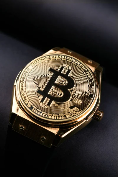 Bitcoin tid koncept — Stockfoto