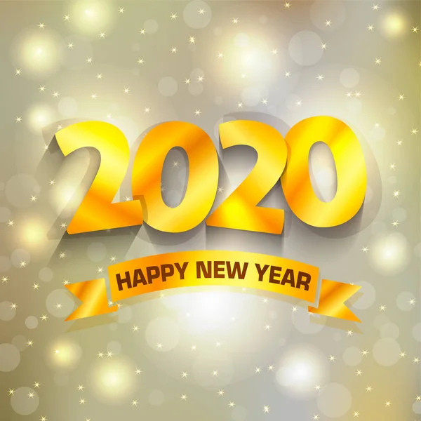 Golden 2020 Happy New Year Background