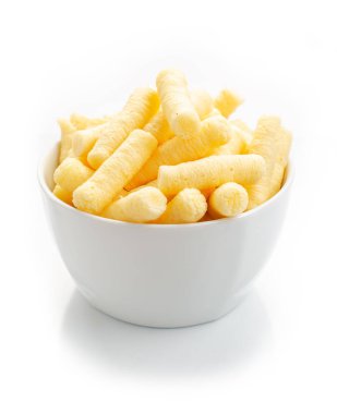 Romen pufuleti beyaz kase beyaz kasede Mısır yapılmış