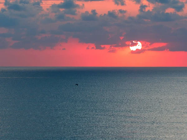 Sonnenuntergang Hintergrund Blick Über Den Horizont Des Schwarzen Meeres — Stockfoto