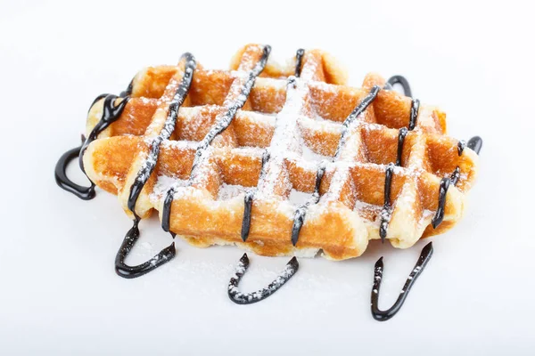 Beyaz bir arka plan üzerinde izole Belçika şeker gözleme