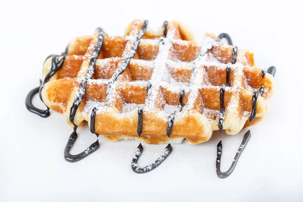 Beyaz bir arka plan üzerinde izole Belçika şeker gözleme