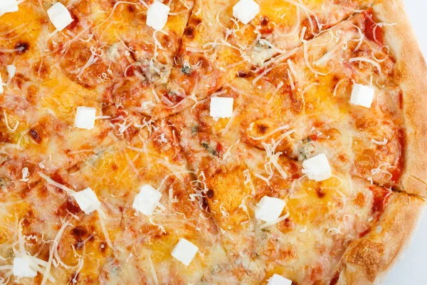 Tüm dünyadan gelen pizza renkli, gevrek, lezzetli