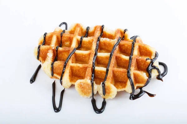 Beyaz bir arka plan üzerinde izole Belçika şeker gözleme