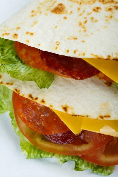 Mexican traditional food - quesadillias close up. top view menu photo — Stock Photo, Image