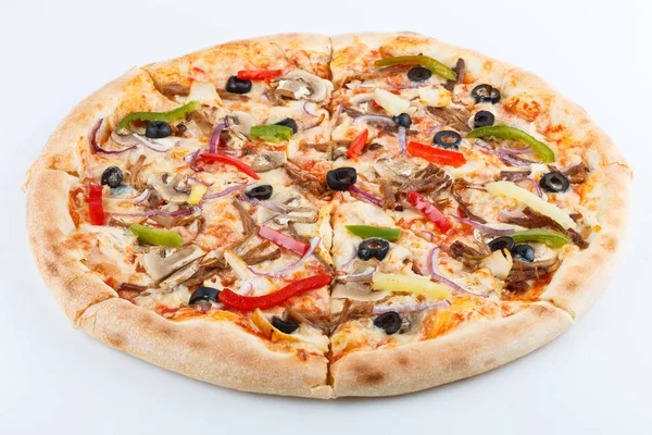 taze İtalyan pizza kapatın. set menü fotoğraf. geleneksel gıda