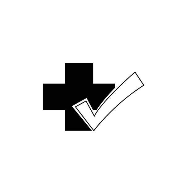 Médecine Mode Vie Sain Icône Noire — Image vectorielle