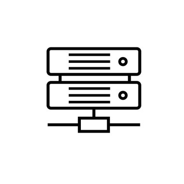Bilgisayar sunucu vektör simgesi