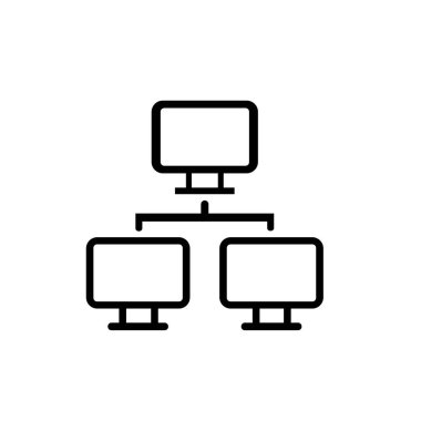 Bilgisayar sunucu vektör simgesi