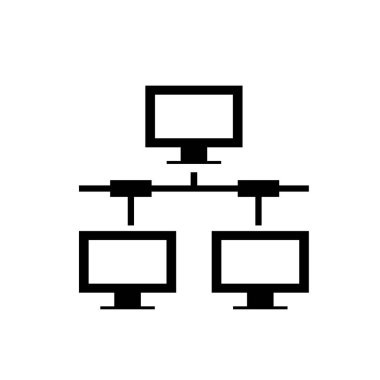 Bilgisayar sunucu vektör simgesi