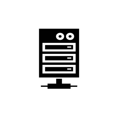 Bilgisayar sunucu vektör simgesi