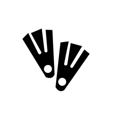 Beyaz arka planda izole yüzme yüzgeçleri simgesi. Vektör sanatı