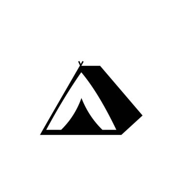 çadır siyah vektör simge