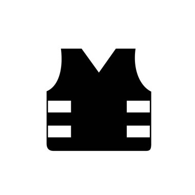 hayat yelek siyah vektör simgesi