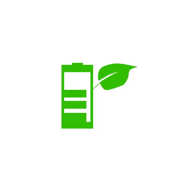 Ícone Vetor Bateria Verde —  Vetores de Stock