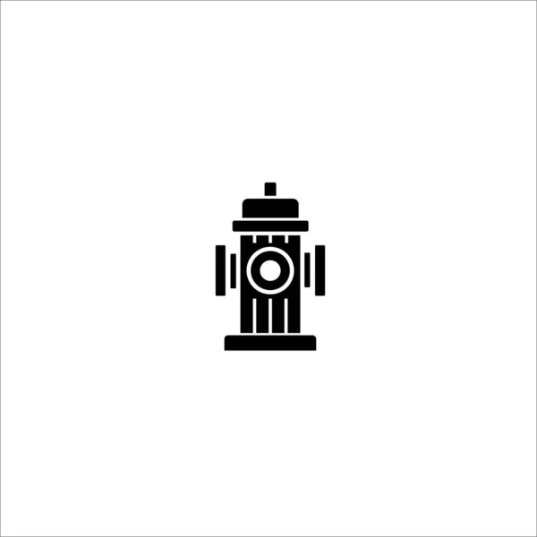 Значок Пожарного Гидранта Черный Минималистский Значок Изолирован Белом Фоне Простой — стоковый вектор