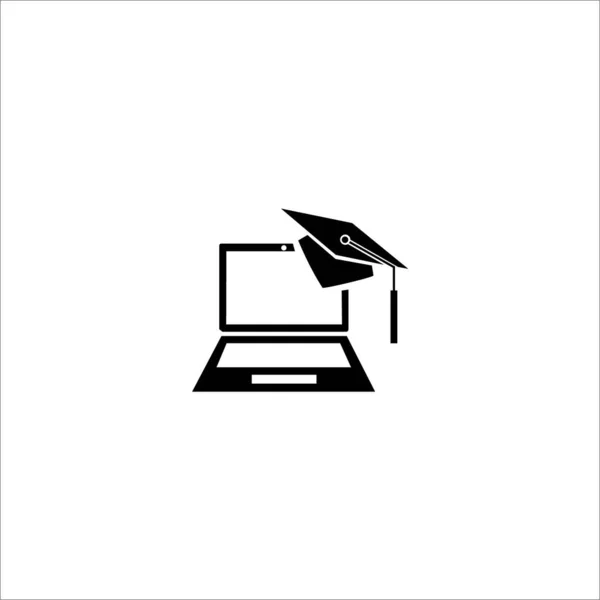 Graduation Cap Icon Vector University Sign Notebook — Stock Vector