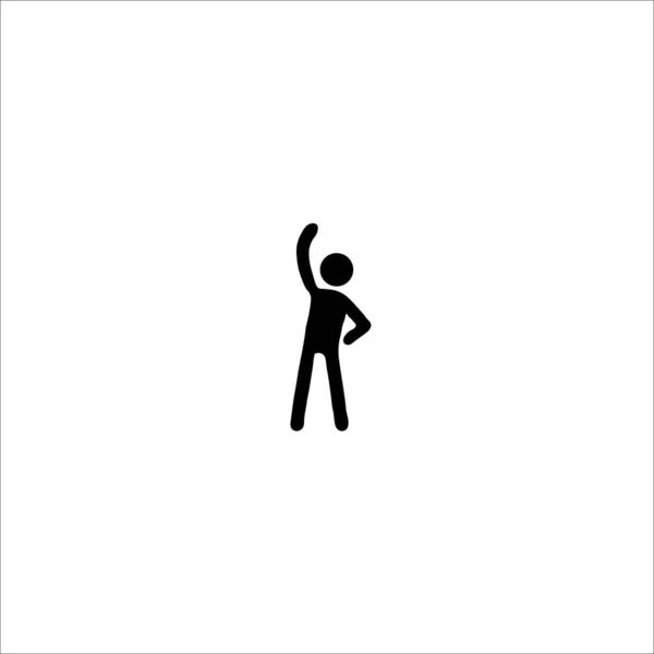 Icônes Silhouette Homme Athlète Vecteur — Image vectorielle