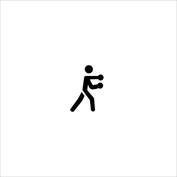 Boxing Glyph Ikon Bokszoló Puncs Boksz Sport Jel Vektor Grafika — Stock Vector