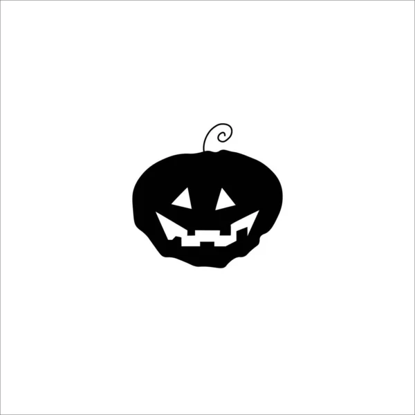 Calabaza Halloween Partido Vector Sólido Icono — Vector de stock