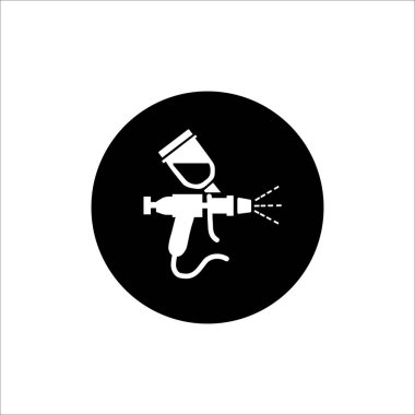 renk spreyi, beyaz arkaplanda izole edilmiş simge, otomatik servis