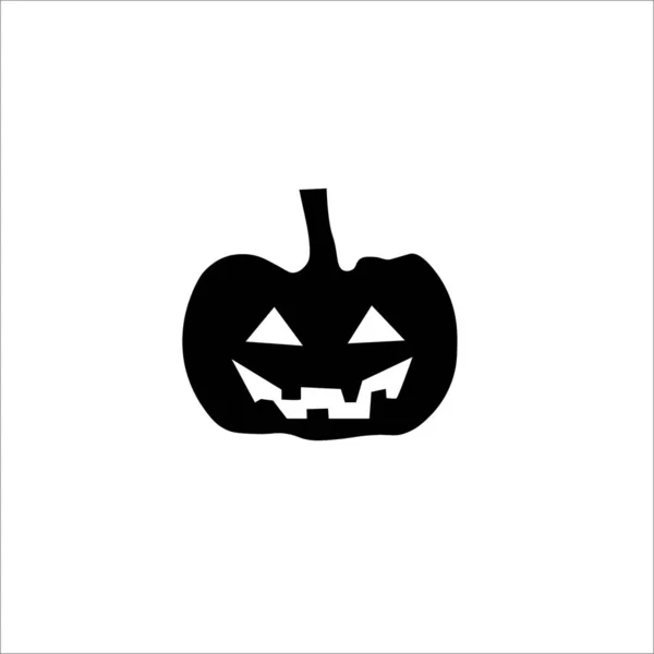 Calabaza Halloween Partido Vector Sólido Icono — Vector de stock