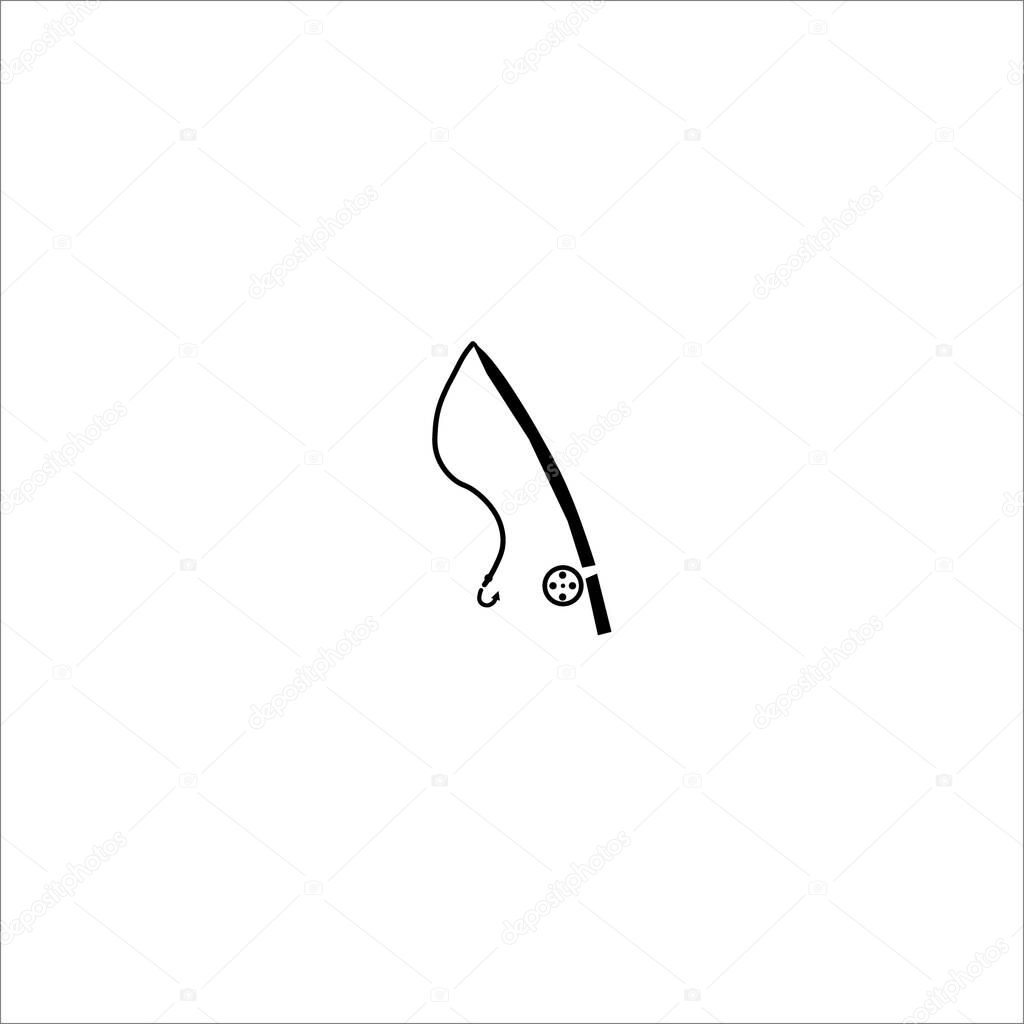  fishing rod vector solid icon