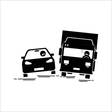 çarpışan arabalar katı simgeler