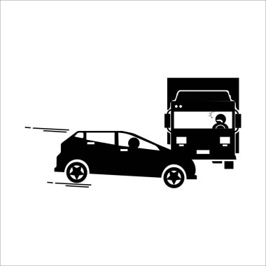 çarpışan arabalar katı simgeler
