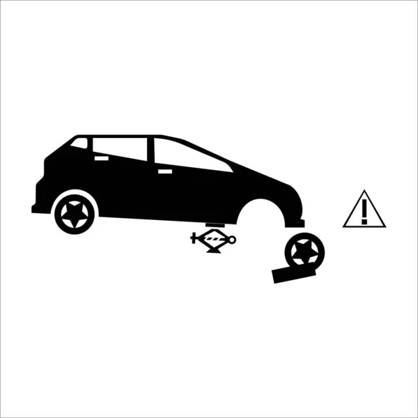 Crash Auto Vector Vaste Pictogrammen — Stockvector