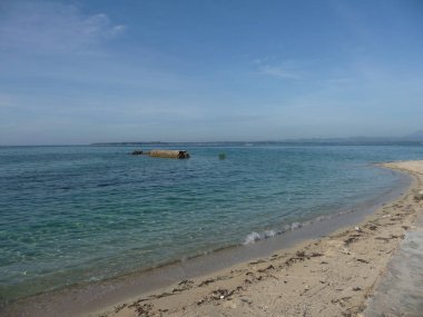 Filipinler 'in Visayas Bölgesi 2009' da inanılmaz bir gökyüzü ile muhteşem bir okyanus manzarası