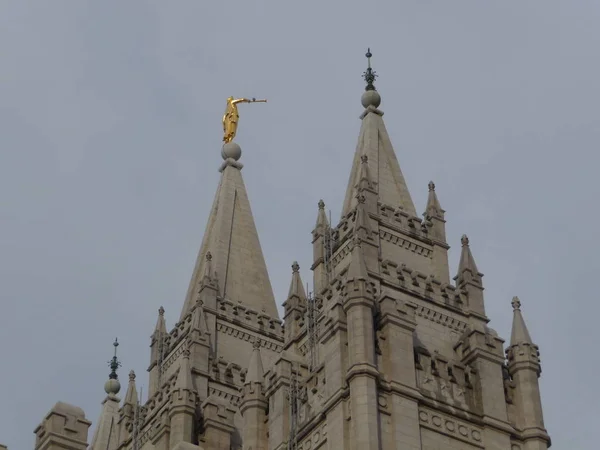 Vista Dos Edifícios Igreja Centro Salt Lake City Utah — Fotografia de Stock