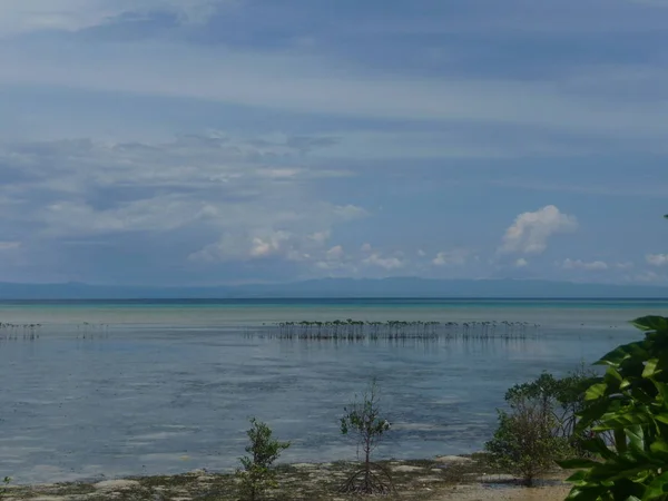 Incrível Vista Para Mar Com Céu Incrível Região Visayas Nas — Fotografia de Stock