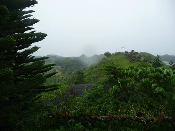 Foggy Day Viewing Chocolate Hills Bohol Island Philippines 2009 — Photo
