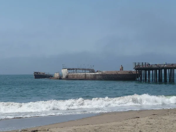 Csodálatos Óceán Sima Háttér Mentén Közép Kalifornia Partján — Stock Fotó