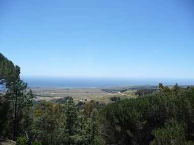 Düz gökyüzü arka plan ile muhteşem okyanus