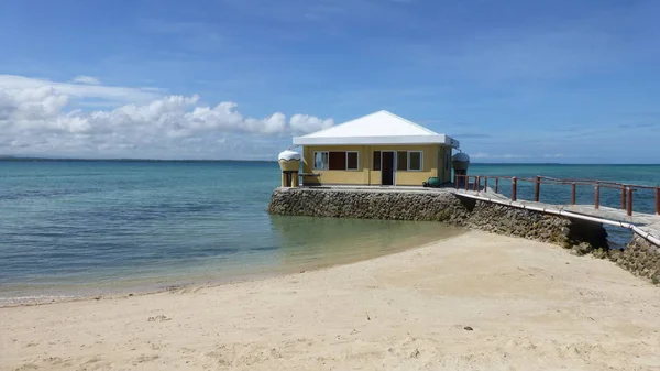 Paisaje Marino Con Pequeña Cabaña Agua — Foto de Stock