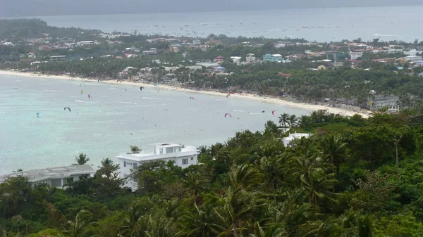 Vue Imprenable Sur Océan Avec Des Vagues Ciel Nuageux — Photo