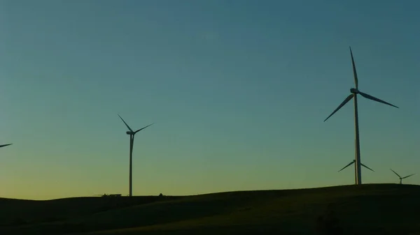 Colorido Cielo Increíble Con Molinos Viento —  Fotos de Stock