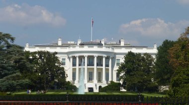 güneş ışığında Beyaz Saray'ın manzara görünümü, washington, abd