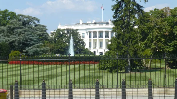 Vista Panorámica Casa Blanca Luz Del Sol Washington — Foto de Stock