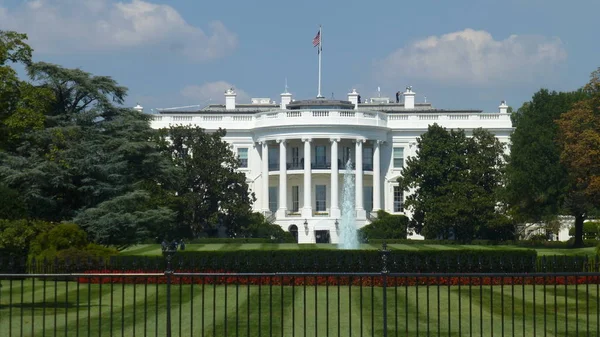 Vista Panorâmica Casa Branca Luz Sol Washington Eua — Fotografia de Stock