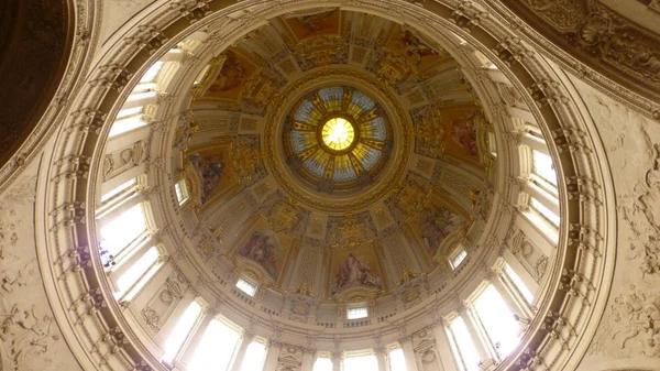 Low Angle View Old Church Dome Gold Fretwork — Stock Photo, Image