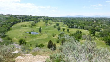 Yeşillik ve ağaçları ile şaşırtıcı doğa manzara