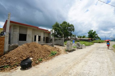 undone ev ve tropikal yeşillik ile kırsal sahne