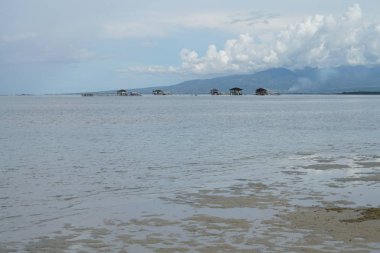 Muhteşem okyanus manzarası ile muhteşem gök