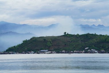 Muhteşem okyanus manzarası ile muhteşem gök