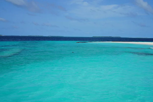 Vista Panorámica Del Mar Con Islas Horizonte Cielo Nublado — Foto de Stock