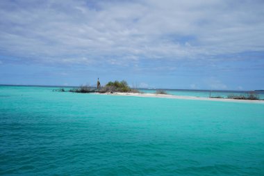 Maldivler bir tekneden okyanus manzarası